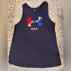 UNDERARMOR Navy Blue USA tank